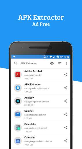 Run android online APK  Extractor [No Ads] from MyAndroid or emulate  Extractor [No Ads] using MyAndroid